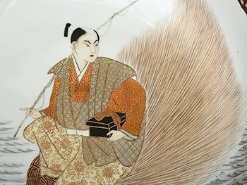 Amazon.co.jp: 明治期 九谷朝日造九谷焼金彩色絵浦島太郎鉢 径